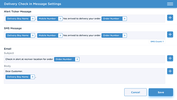 LogiNext Custom Messaging