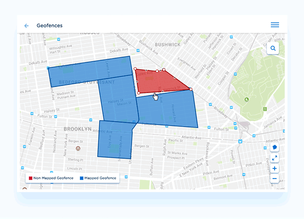 Geofence mapping territory planning