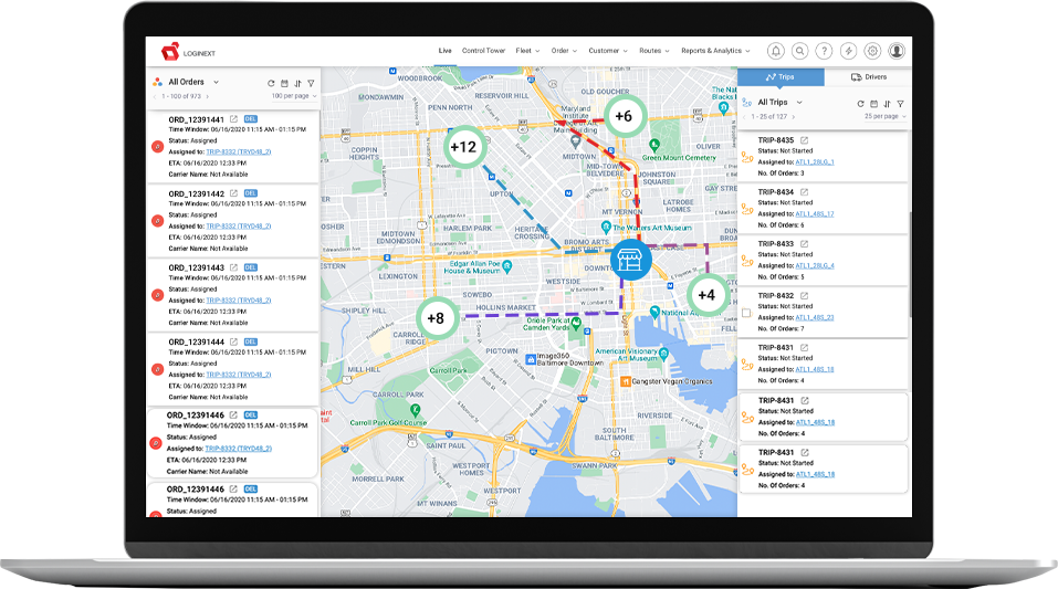 First Mile Tracking on the LogiNext Mile Platform