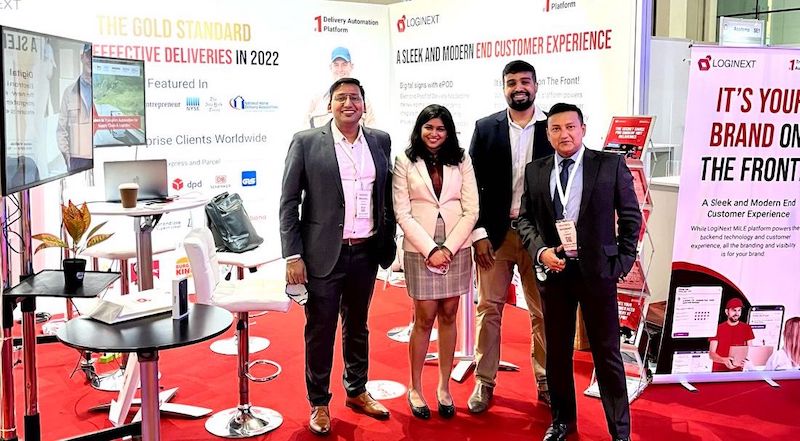 LogiNext team at a retail and fintech event in Dubai