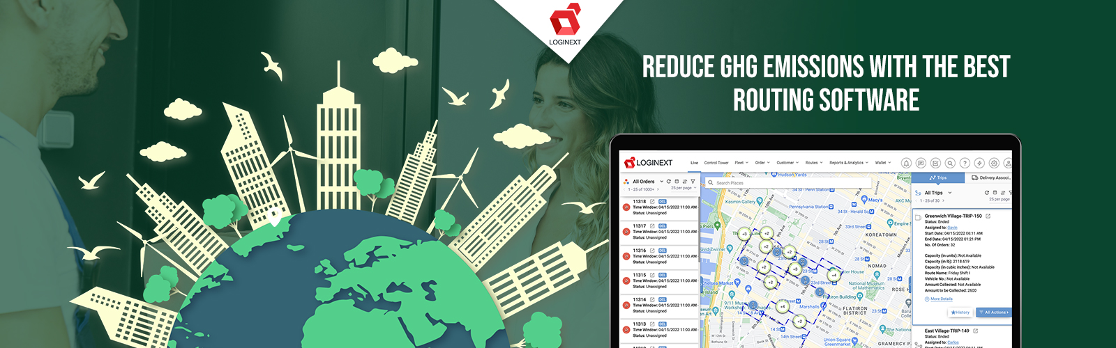 LogiNext’s smart routing software helps brands deliver sustainably through eco-friendly routes