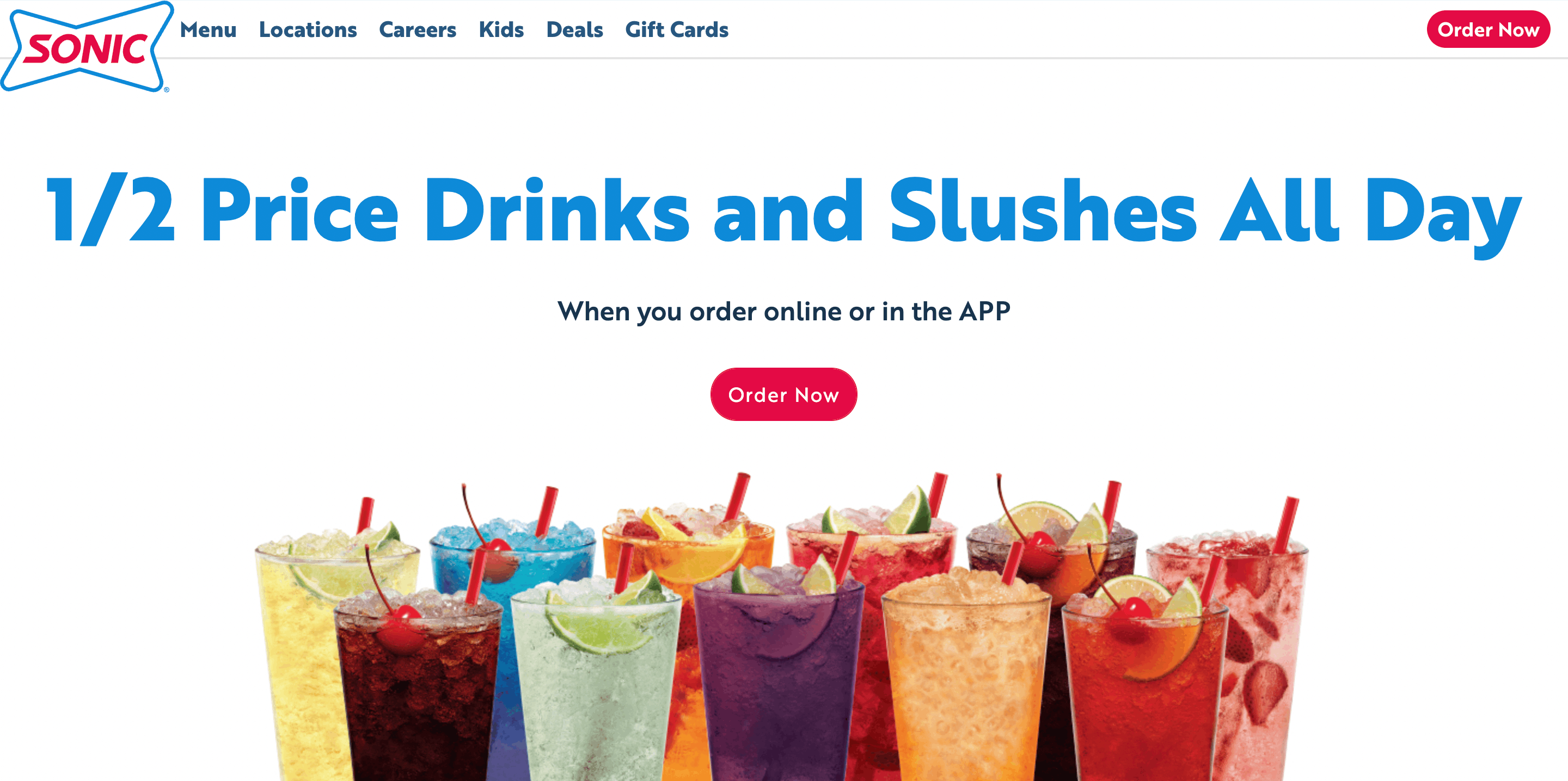 Sonic's Web View and Mobile Order-ahead