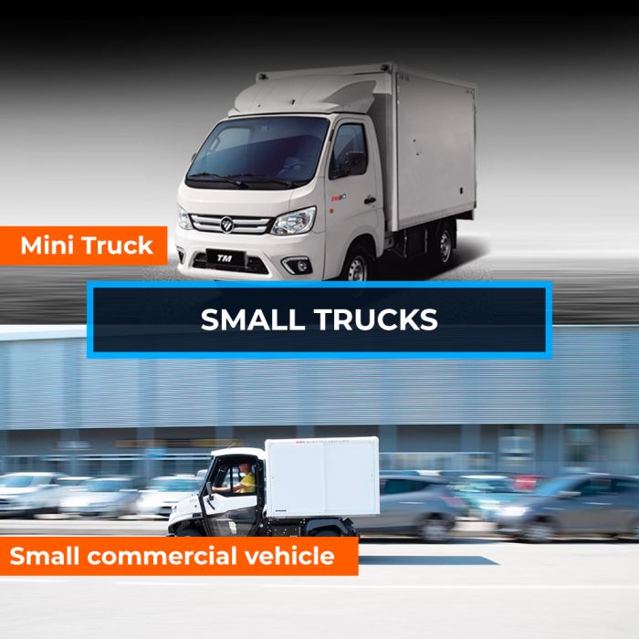Type of vehicle used in Logistics industry- Small Trucks