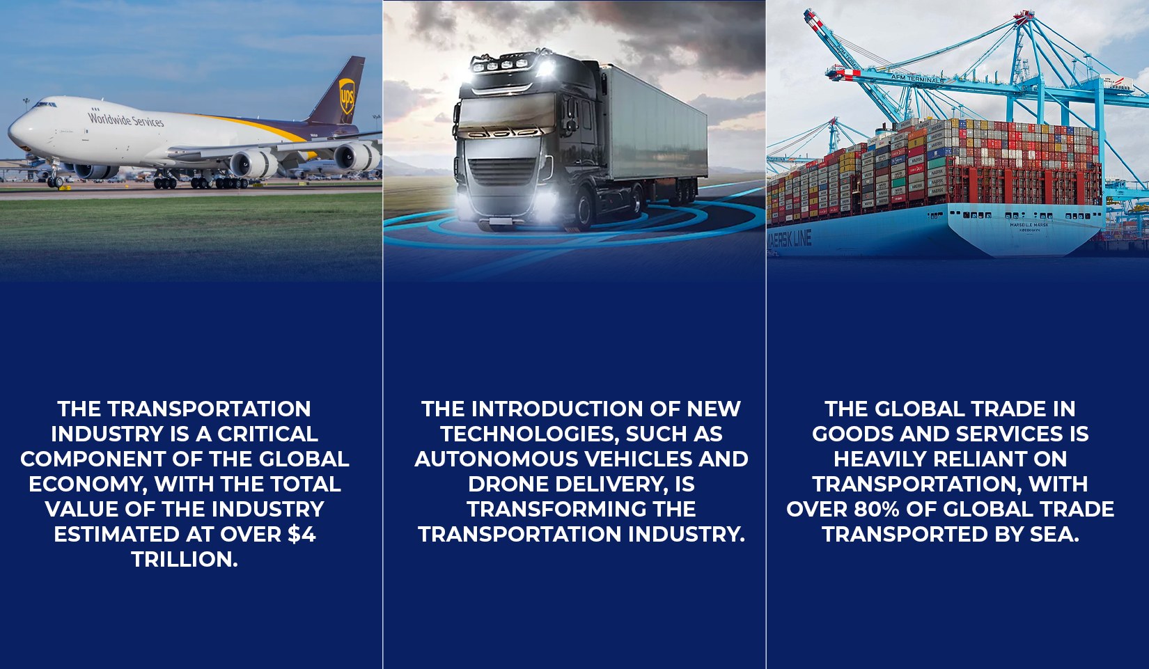 Did you know facts on the transportation industry