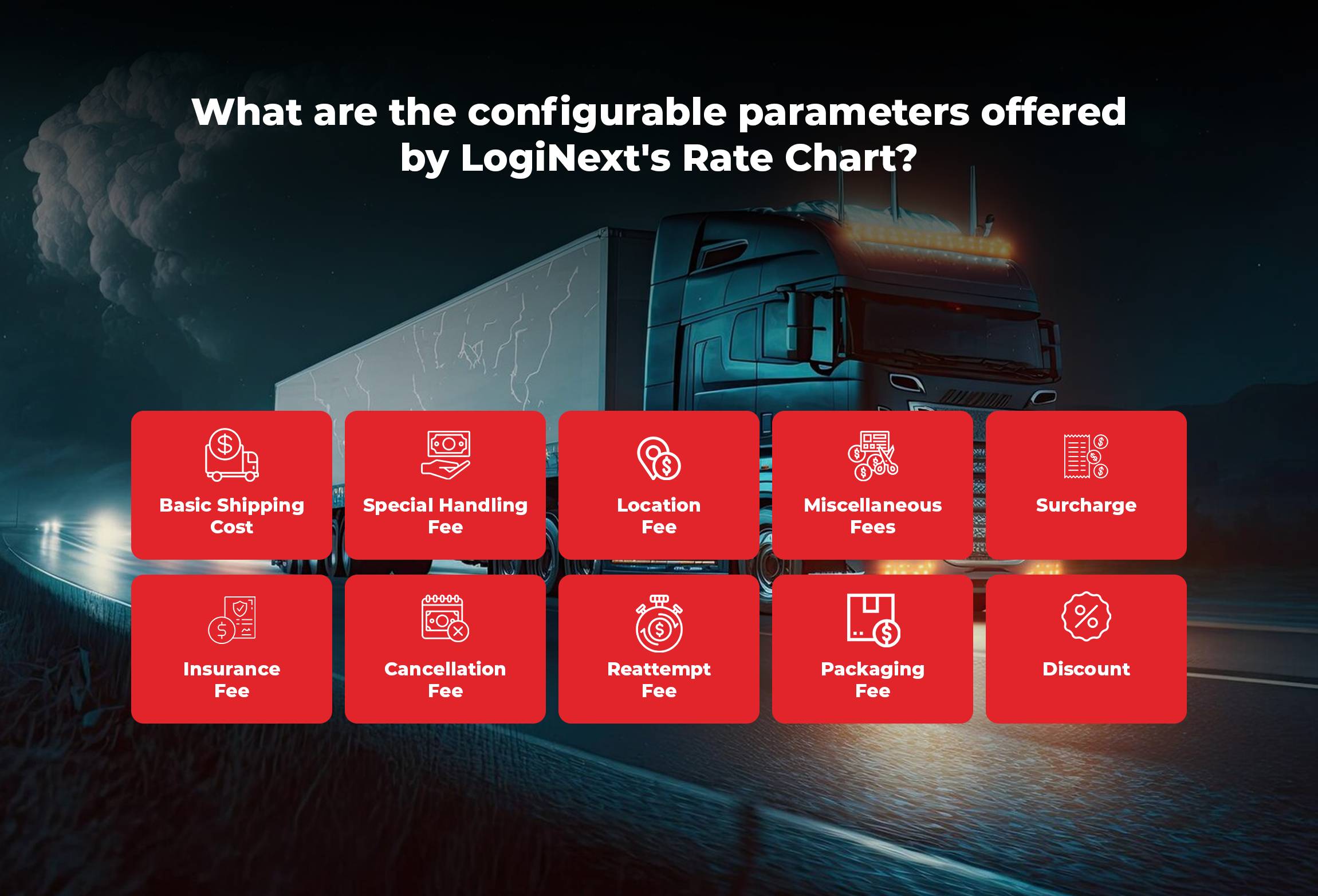Configurable Parameters in LogiNext's Rate Chart