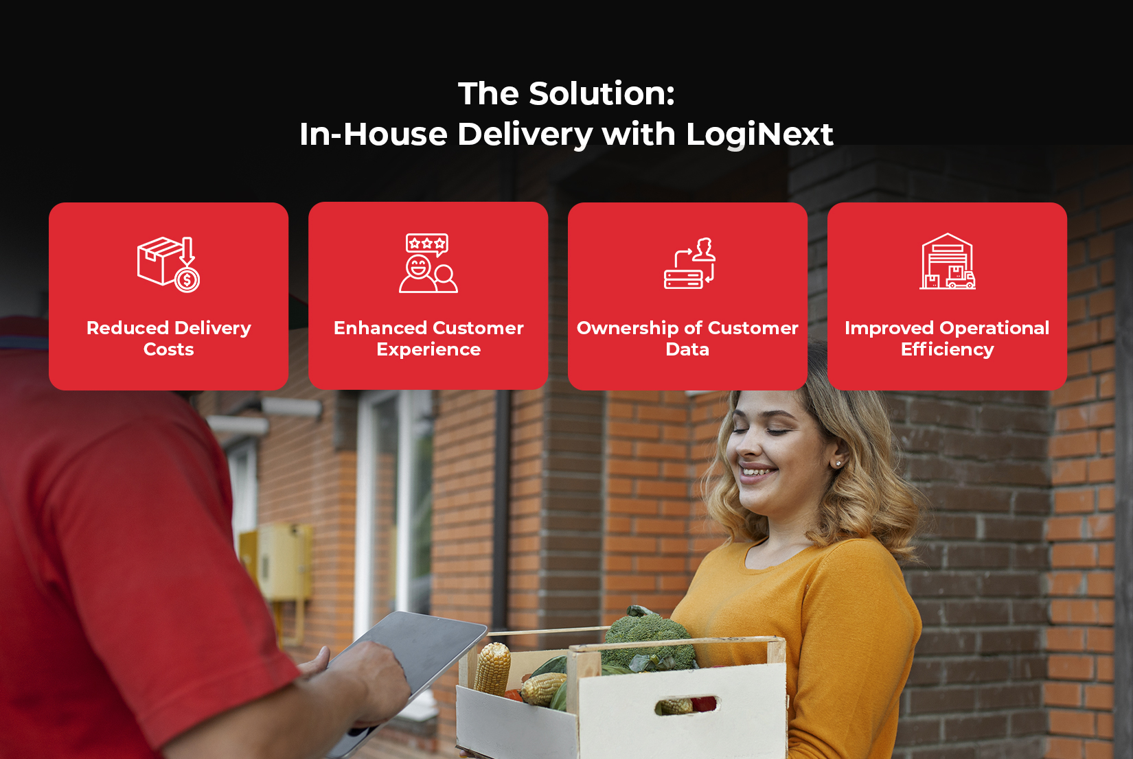 The Solution: In-House Delivery with LogiNext and its delivery management software 